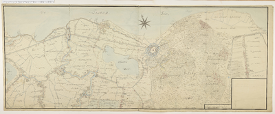 2092-1 Kaart van het gedeelte van de waterlinie tussen de Zuiderzee en Hinderdam